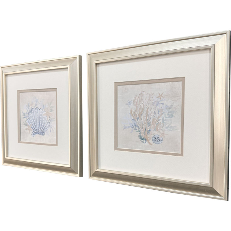 Coral Reef Shells Framed Art