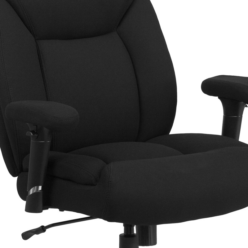Big & Tall Mid-Back Swivel Ergonomic Task Office Chair with Deep Tufted Seating and Adjustable Arms