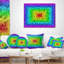 Colonnes hexagonales aléatoires - Coussin imprimé abstrait-29603856-29603853