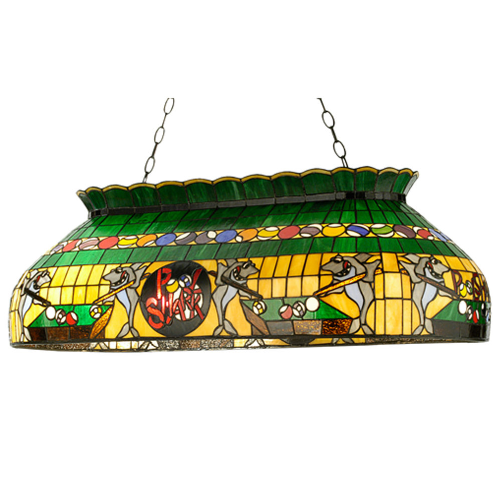 Stained glass store pool table light