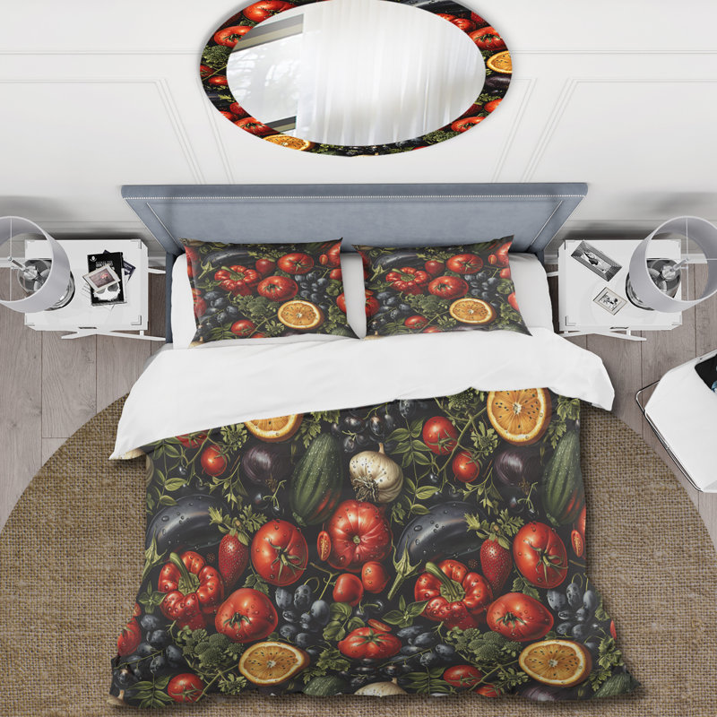 Ensemble de housse de couette Red Green, Housse de couette très grand et 2 très grandes t