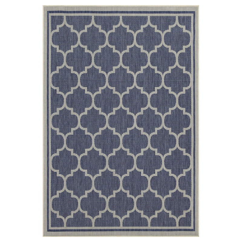 Sunshine GC_HAR2004 Blue 7 Ft. 10 In. X 10 Ft. 3 In. Indoor/Outdoor Area Rug, Rectangle 7'10" x 10'3"