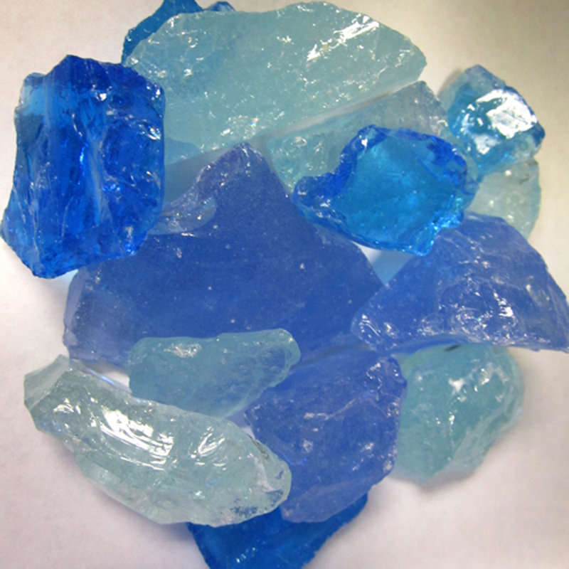 Verre de foyer 20 lb, Bleu Bahama