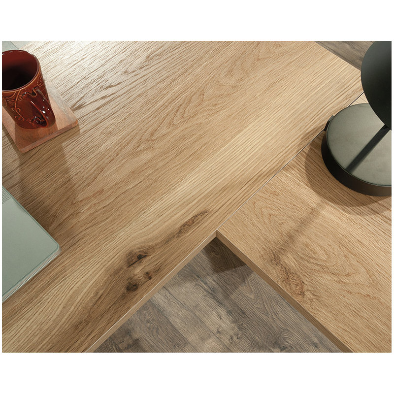 Bureau en L avec rangement en chêne Timber