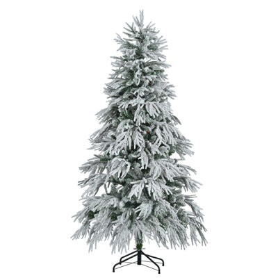 Pre-Lit Spruce Snow Flocked Christmas Tree