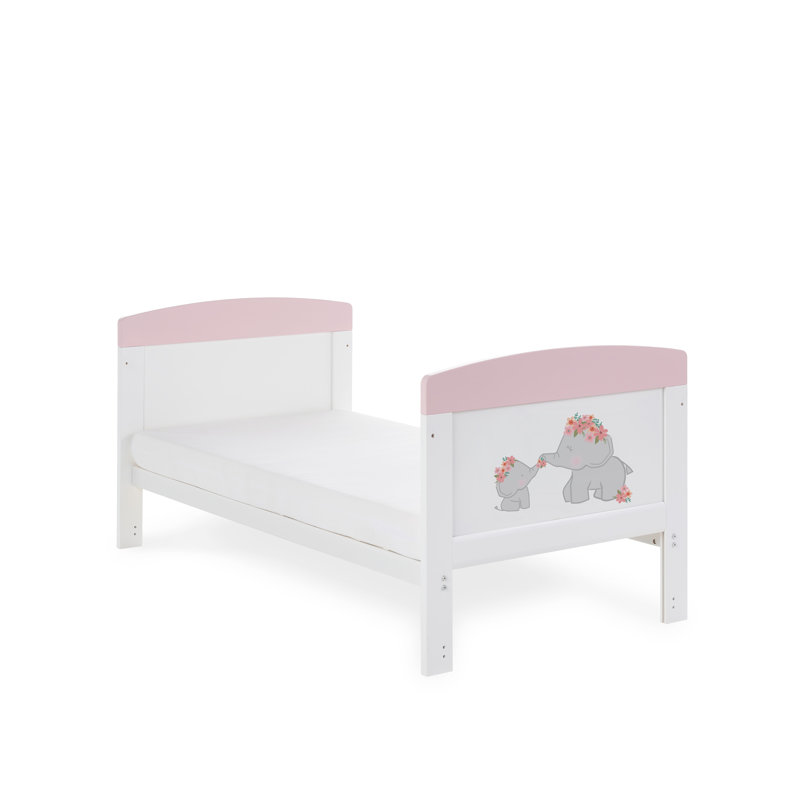 Grace Inspire Cot Bed - Me & Mini Me Elephants, Pink