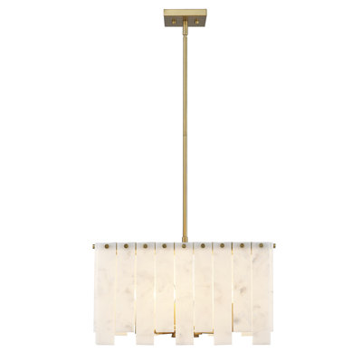 Luminaire suspendu rectangulaire à 4 lumières Ruchbah