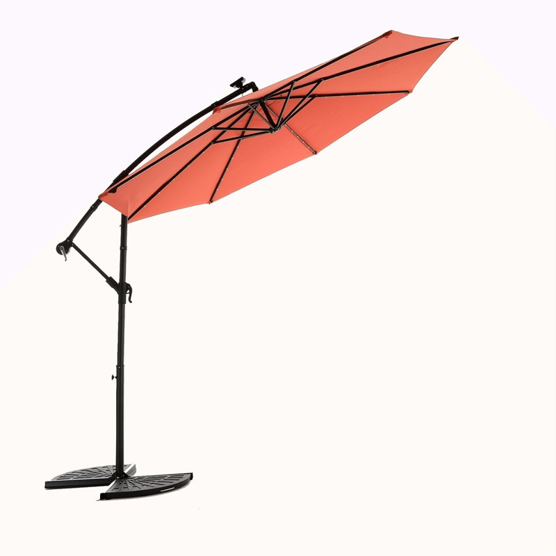 Parasol de marché à DEL 10 pi, Rouge
