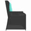 Banc de jardin vidaXL en poly rotin noir-118101792