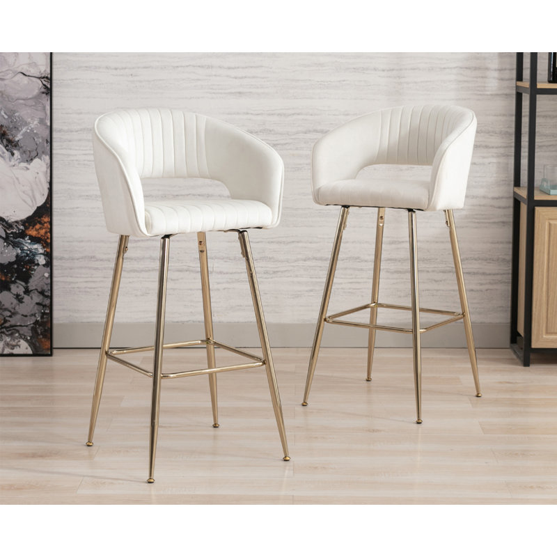 Tabourets de bar 28,75 po Alaki, Crème