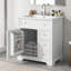 Meuble-lavabo avec comptoir, meuble-lavabo avec porte et deux tiroirs