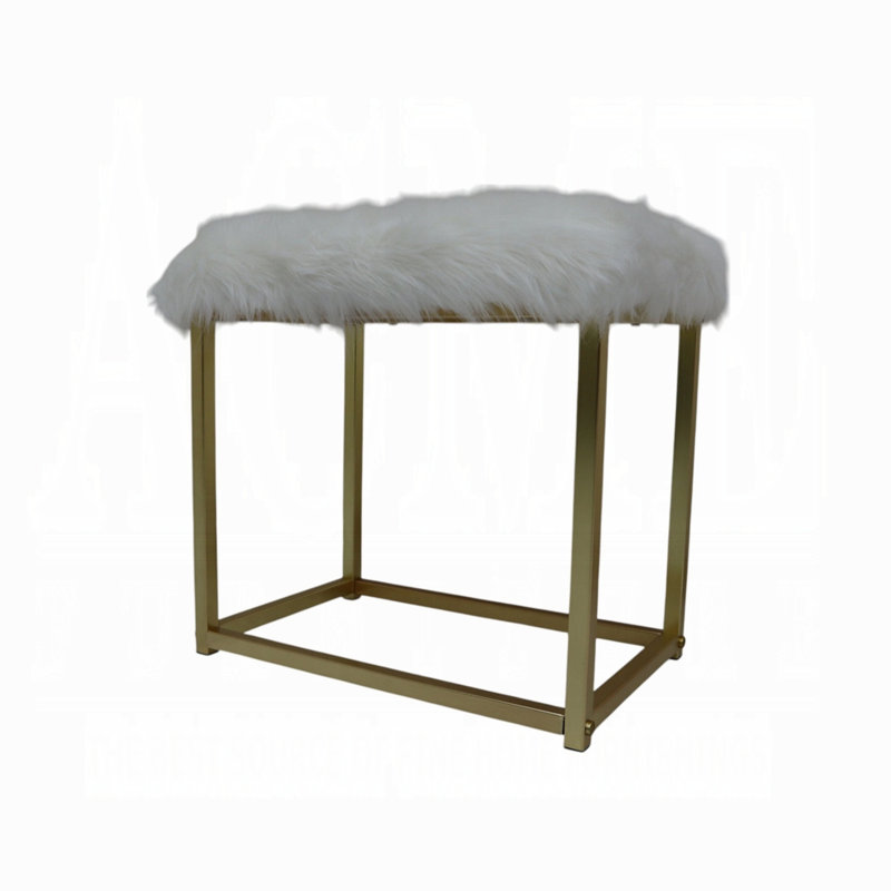Miroir et tabouret de coiffeuse Adao, Noir/laiton