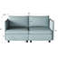 Causeuse à cadre en bois massif avec coussins confortables et rangement - Mid-Century moderne pour le salon, coussins de dossier confortables de 68,69 po Profondeur-603820692