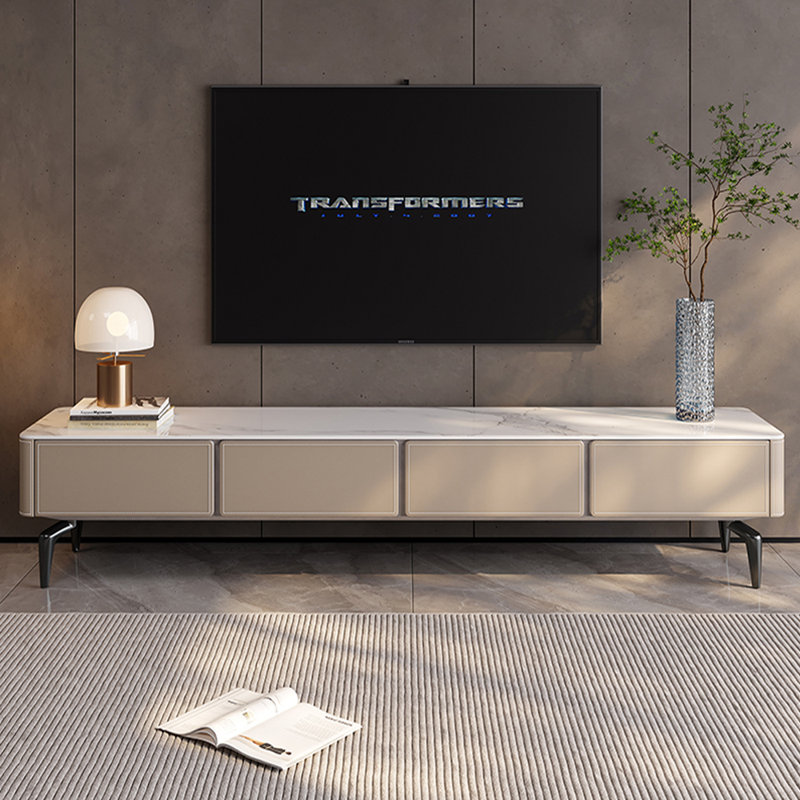 Meuble télé de luxe moderne et minimaliste, H 18,50 po x L 78,74 po x l 15,75 po