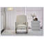 Chaise berçante en coton et lin avec repose-pieds réglable-2080730058