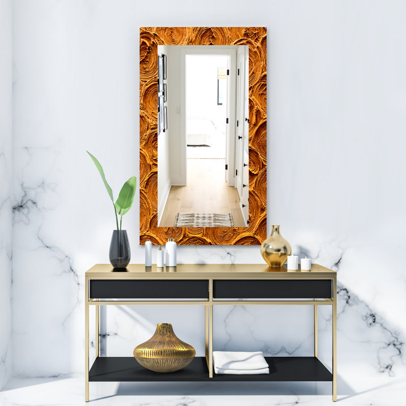 Miroir décoratif concentrique Mid-Century, H 39,4 po x l 29,5 po, Abstrait