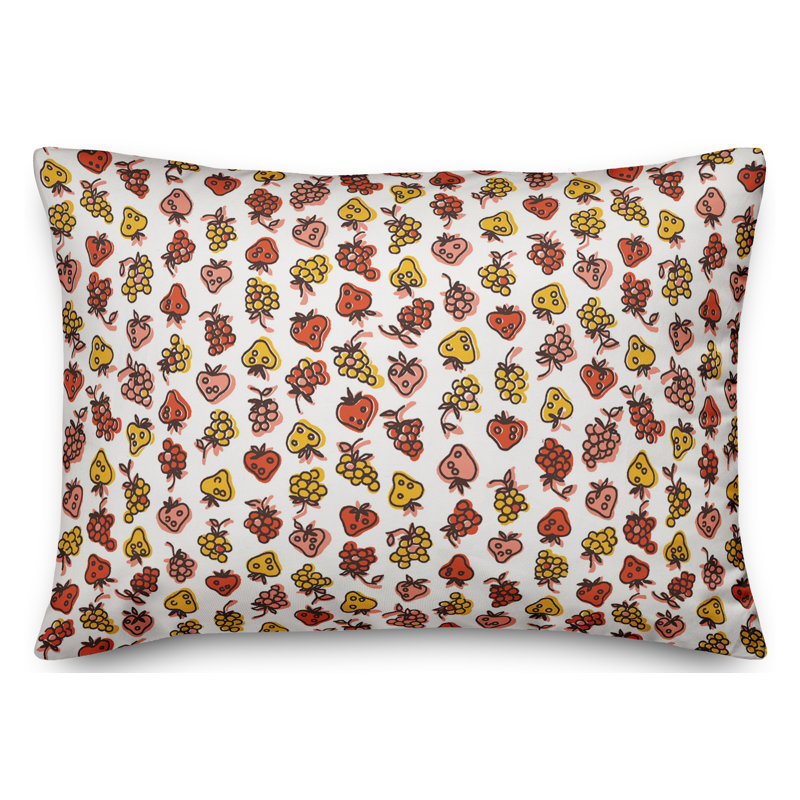 Reversible Throw Pillow, Pink/Yellow