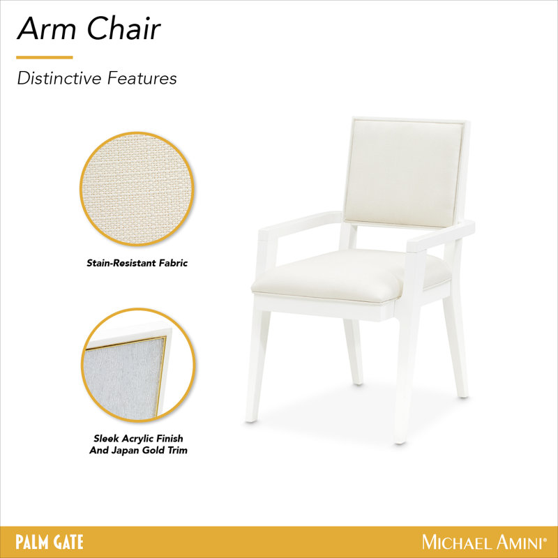 Palm Gate Arm Chair - Cloud White