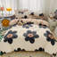 Ensemble d'édredon floral noir et blanc pour lit simple Big Flower Chic Bedding-130190474