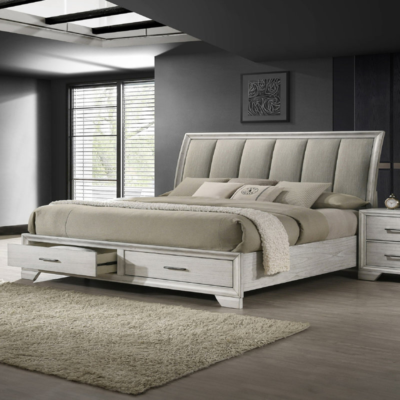 Tête de lit tapissier 1pc, Blanc antique, Très grand