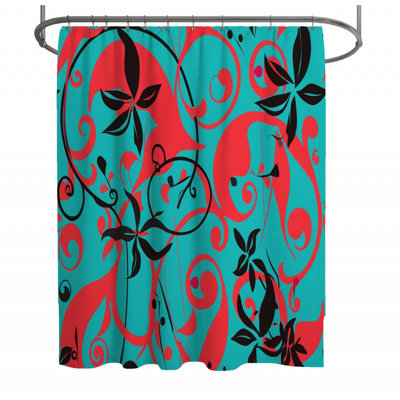 Rideau de douche floral - Art Bathroom Decor_12423