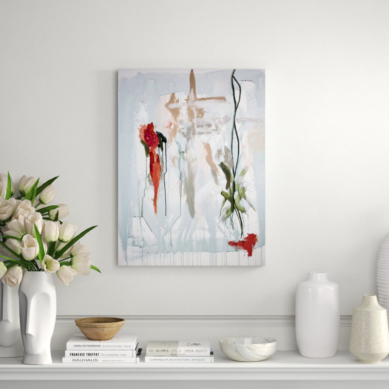 Rosewater II Painting by Mia Malcolm Studio, Outdoor, 32" H x 24" W x 1.5" D