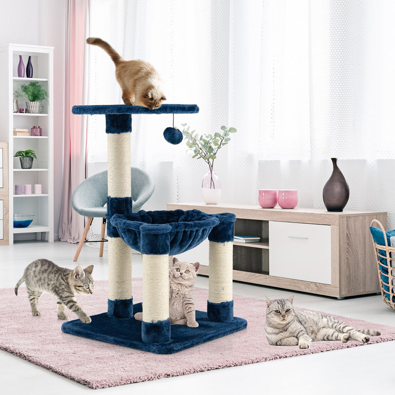 Perchoir pour chat 25 po, Bleu