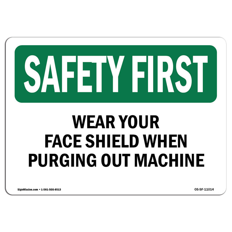«Safety First Sign», H 18 po x l 24 po x P 0,1 po