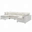Canapé modulaire en chenille modulaire à 6 places en U avec repose-pieds 130 po Meadow-385489083