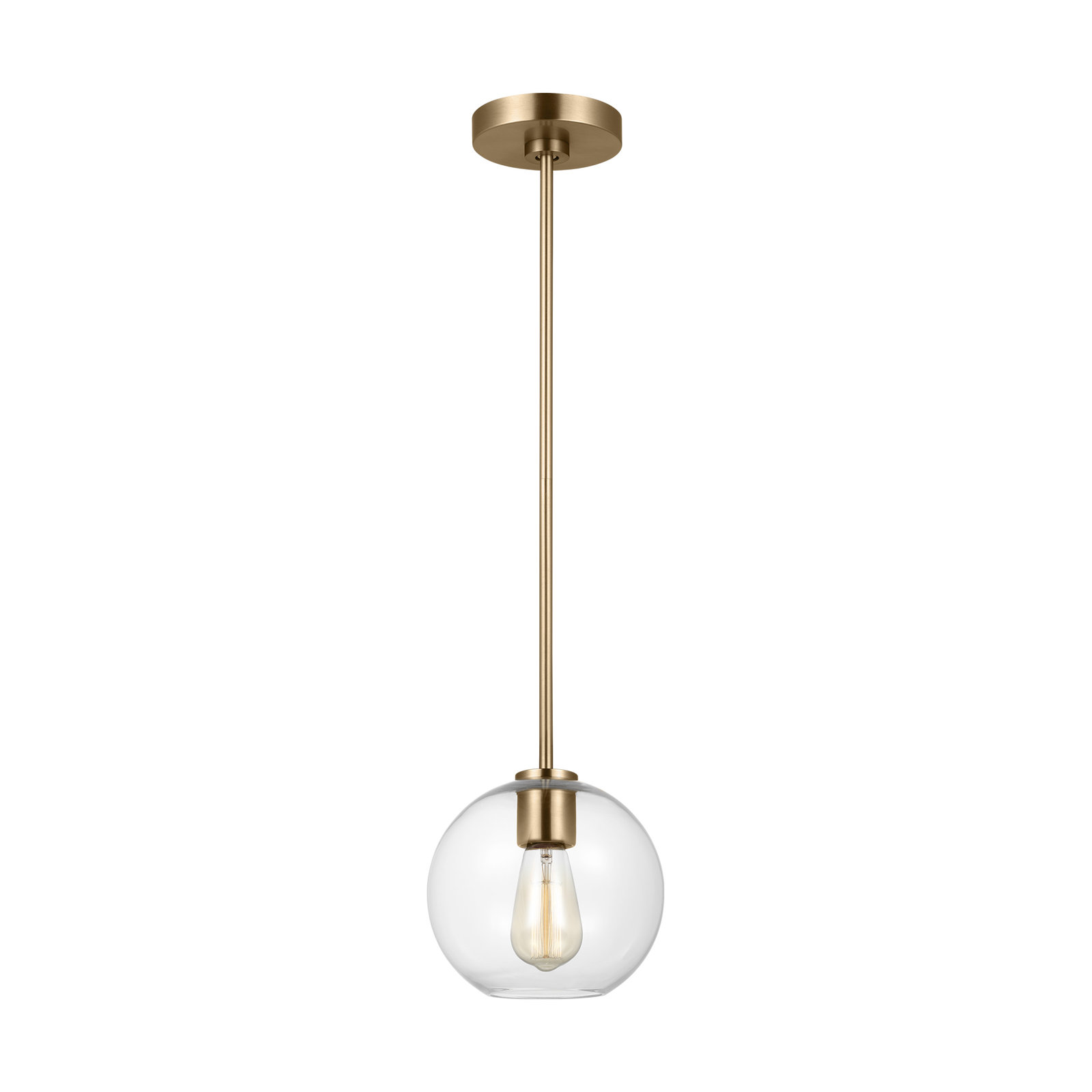 Childerley 1 - Light Single Globe Pendant, Brass