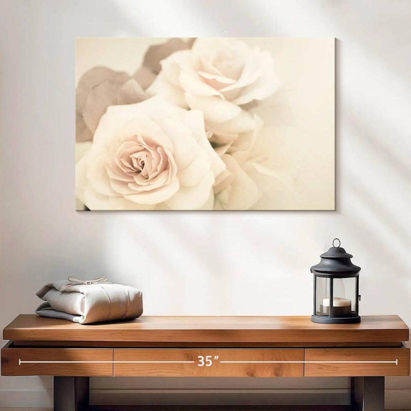 Harnek, roses rétro douces, H 16 po x l 24 po