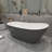 67'' x 30'' Free Standing Tub Matte Gray Acrylic Freestanding Bathtub Soaking Bath Tub A29