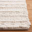 Tapis de couleur unie en laine / coton tissé à la main Natura en ivoire-235119426