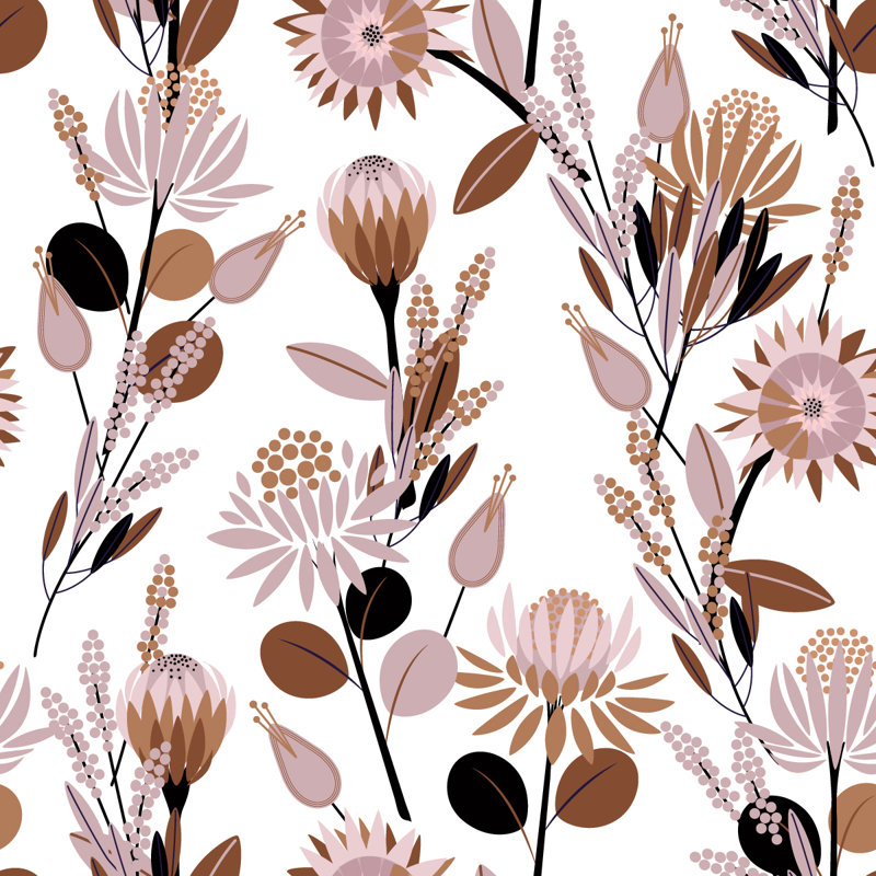 Floral Tile, 2.08' W x 10.42' L