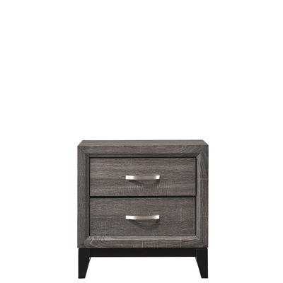 Grey Brown 2 Nightstand - Bedroom Essential, Contemporary Style Furniture, Modern