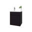 Espace - Meuble-lavabo flottant efficace dans la finition, fixé au mur avec lavabo intégré et porte simple, conception rectangulaire, panneau de particules à fixation contemporaine, évier, économiseur, forme,-1970651915