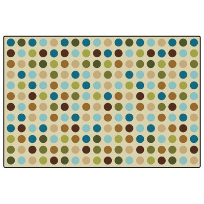 Tapis en nylon touffeté lavable Retro Microdots
