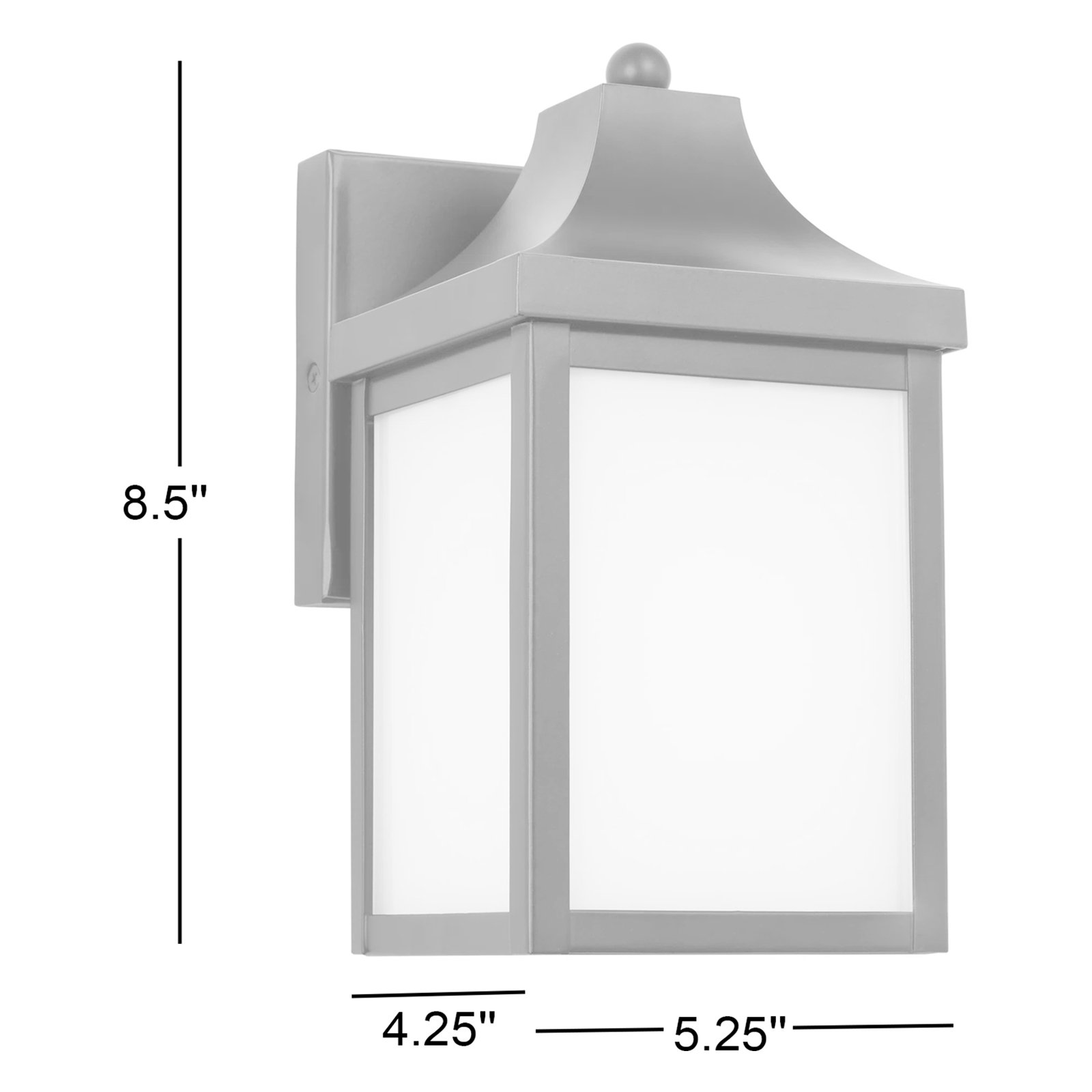 Single Light Outdoor Aluminum Wall Light, Textured Black, No