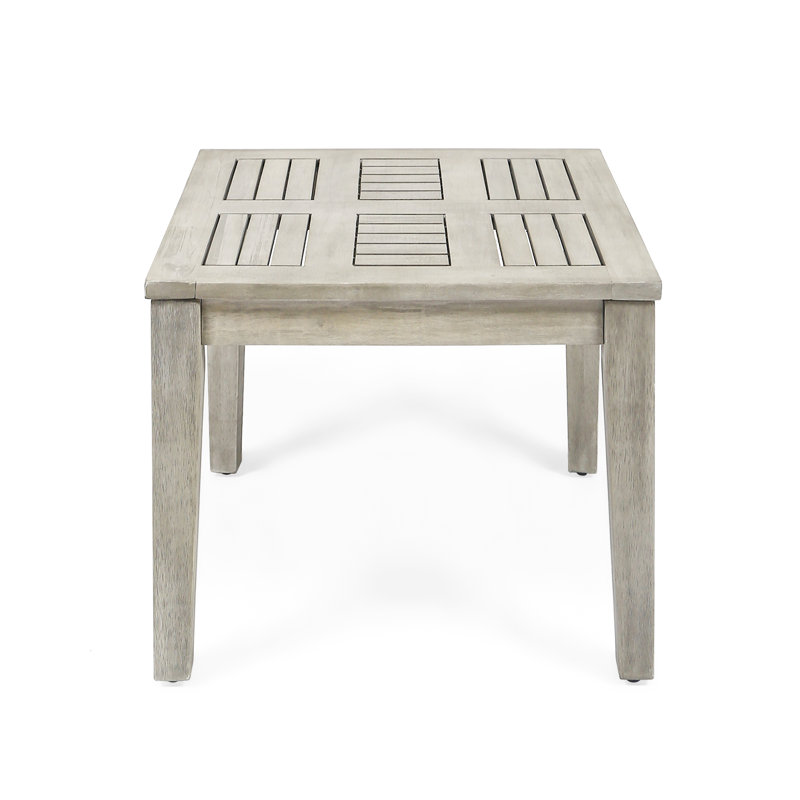 Table d'appoint en bois Salena, Gris clair