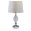 Glass Beaded Chrome Silver 54cm Metal Table Lamp