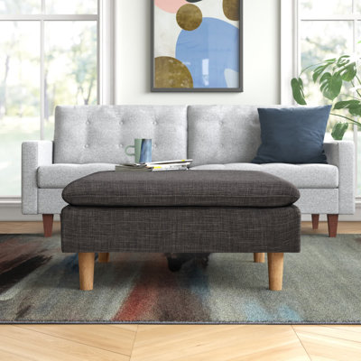 Poyner 33.8" Wide Square Standard Ottoman by Mercury Row