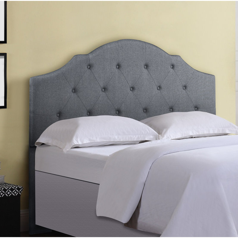 Tête de lit tapissier Marazi, Gris, Double