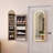 15.75'' Wide Wall Jewelry Armoire with Arch Lighted Full Length Mirror-164399645