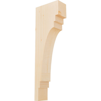 3 1/2"W x 8"D x 24"H Pescadero Smooth Corbel, Douglas Fir