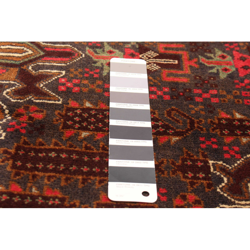 Tapis gris foncé Teimani 3 pi 7 po x 6 pi 2 po