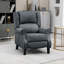 Fauteuil inclinable gris anthracite - Poche latérale chauffante, inclinable et chauffante en lin respirant