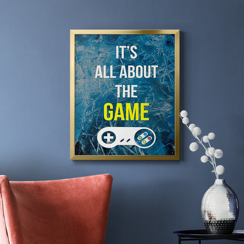 Toile encadrée de qualité supérieure Gamer at Play IV - prête à être accrochée, Or, H 24 po x l 20 po