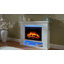 Larry Castleton Fires & Fireplaces 101 cm W White Electric Fireplace with 6824.28 BTU