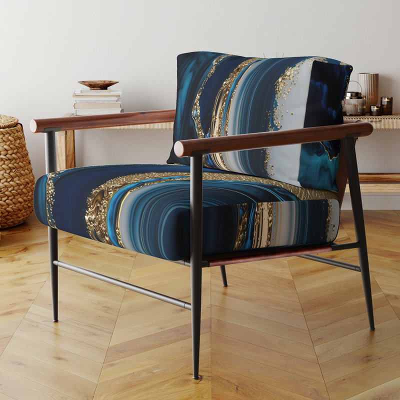 Cuscute - Fauteuil rembourré en marbre, Doré