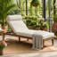 Ensemble de chaise longue en bois d'acacia avec dossier et coussins ajustables-1726539981